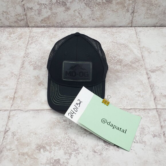 Black Limited Ed Mountain Dew Mesh Outdoor Gear Snapback Trucker Hat Vinyl Patch - Picture 10 of 10